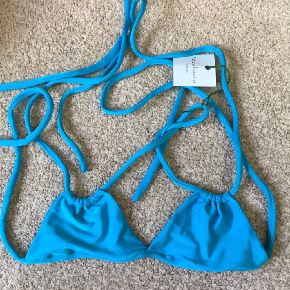 Pocahanto Swim Blue Bikini Top